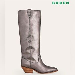 Boden Women's Metallic Western Knee High Boots